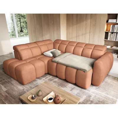 Designer-Ecksofa SAOIRSE – orange, linke Ecke