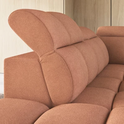 Designer-Ecksofa SAOIRSE – orange, linke Ecke