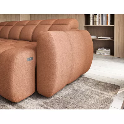 Designer-Ecksofa SAOIRSE – orange, linke Ecke