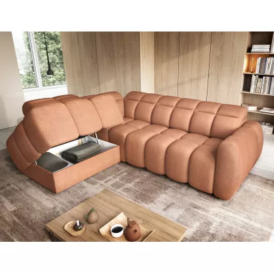 Designer-Ecksofa SAOIRSE – orange, linke Ecke