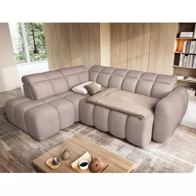 Designer-Ecksofa SAOIRSE – beige, linke Ecke