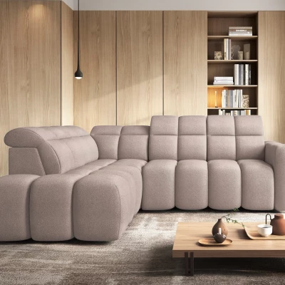 Designer-Ecksofa SAOIRSE – beige, linke Ecke