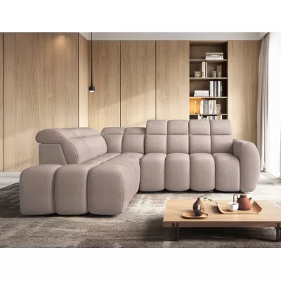 Designer-Ecksofa SAOIRSE – beige, linke Ecke