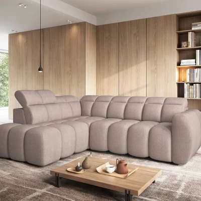 Designer-Ecksofa SAOIRSE – beige, linke Ecke