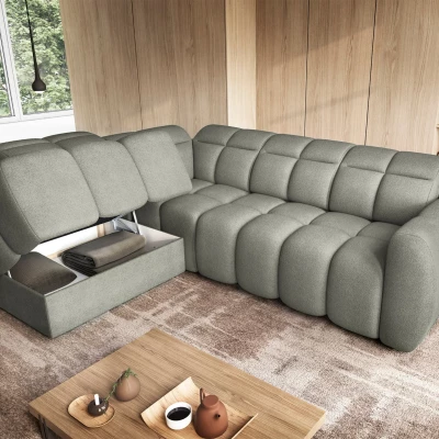 Designer-Ecksofa SAOIRSE – Khaki, linke Ecke
