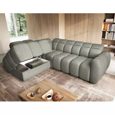 Designer-Ecksofa SAOIRSE – Khaki, linke Ecke
