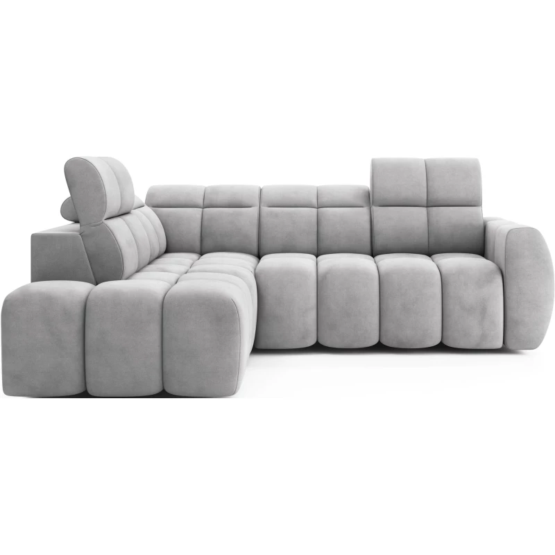 Designer-Ecksofa SAOIRSE – hellgrau, linke Ecke