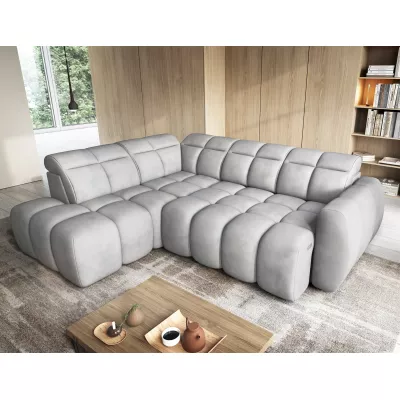 Designer-Ecksofa SAOIRSE – hellgrau, linke Ecke