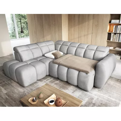 Designer-Ecksofa SAOIRSE – hellgrau, linke Ecke