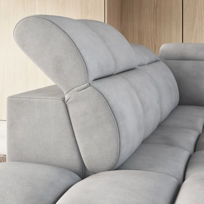Designer-Ecksofa SAOIRSE – hellgrau, linke Ecke