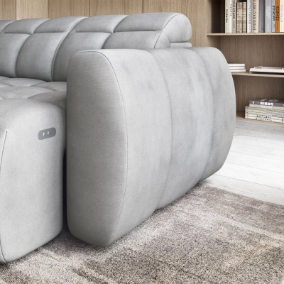 Designer-Ecksofa SAOIRSE – hellgrau, linke Ecke