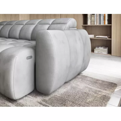 Designer-Ecksofa SAOIRSE – hellgrau, linke Ecke