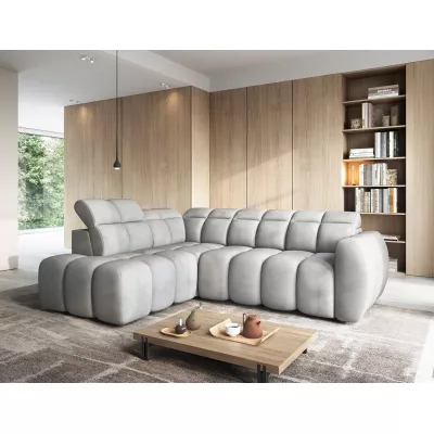 Designer-Ecksofa SAOIRSE – hellgrau, linke Ecke
