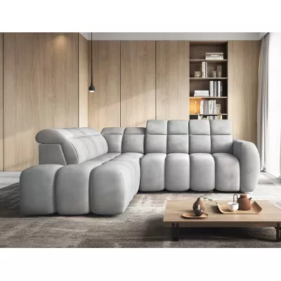 Designer-Ecksofa SAOIRSE – hellgrau, linke Ecke