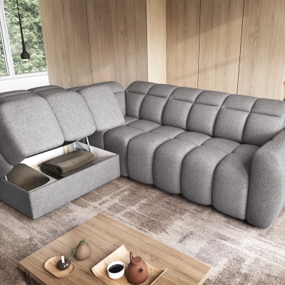 Designer-Ecksofa SAOIRSE – grau, linke Ecke