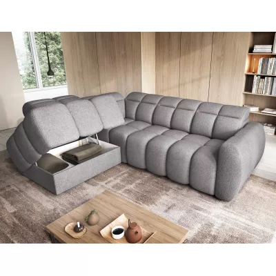 Designer-Ecksofa SAOIRSE – grau, linke Ecke