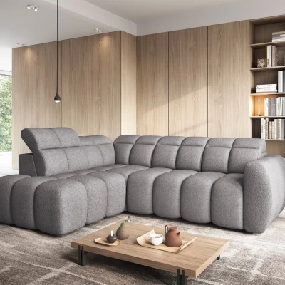 Designer-Ecksofa SAOIRSE – grau, linke Ecke