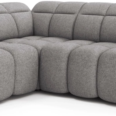 Designer-Ecksofa SAOIRSE – grau, linke Ecke
