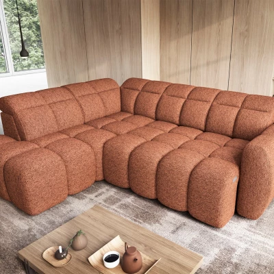 Designer-Ecksofa SAOIRSE - Ziegelstein, linke Ecke
