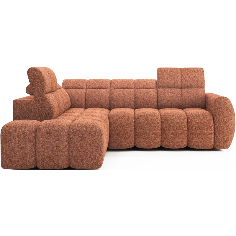 Designer-Ecksofa SAOIRSE - Ziegelstein, linke Ecke