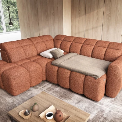 Designer-Ecksofa SAOIRSE - Ziegelstein, linke Ecke