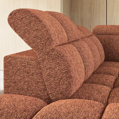 Designer-Ecksofa SAOIRSE - Ziegelstein, linke Ecke