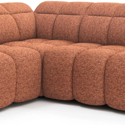 Designer-Ecksofa SAOIRSE - Ziegelstein, linke Ecke