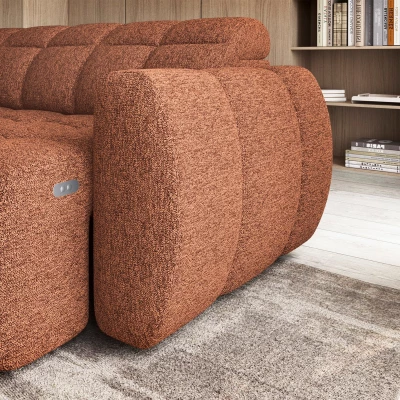 Designer-Ecksofa SAOIRSE - Ziegelstein, linke Ecke
