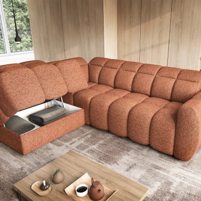 Designer-Ecksofa SAOIRSE - Ziegelstein, linke Ecke