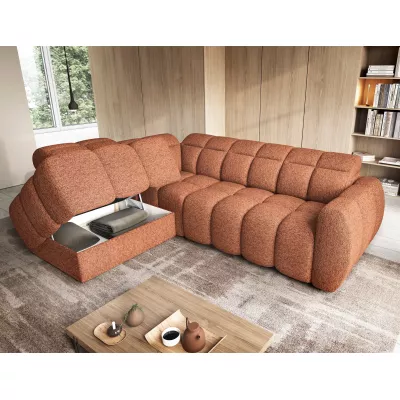 Designer-Ecksofa SAOIRSE - Ziegelstein, linke Ecke