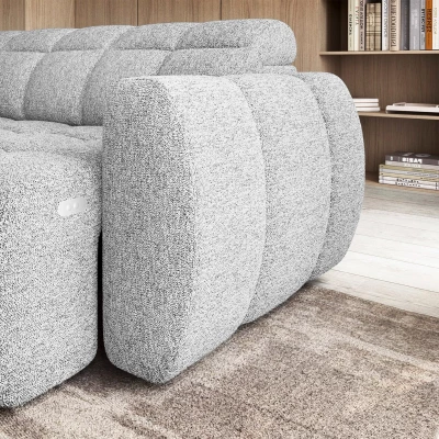 Designer-Ecksofa SAOIRSE – weiß, linke Ecke