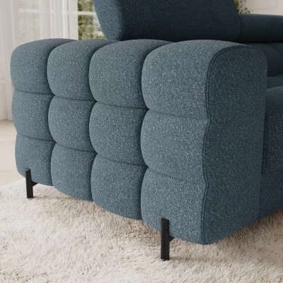 Designer-Sofagarnitur für U KALANI – blau, rechte Ausführung