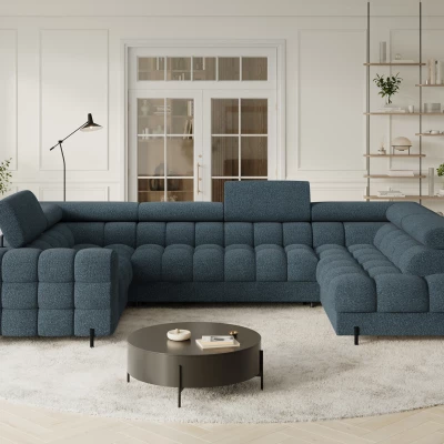 Designer-Sofagarnitur für U KALANI – blau, rechte Ausführung