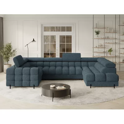 Designer-Sofagarnitur für U KALANI – blau, rechte Ausführung