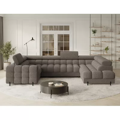 Designer-Sofagarnitur für U KALANI – graubraun, echtes Design