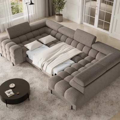 Designer-Sofagarnitur für U KALANI – graubraun, echtes Design