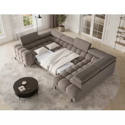 Designer-Sofagarnitur für U KALANI – graubraun, echtes Design