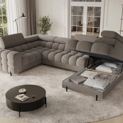 Designer-Sofagarnitur für U KALANI – graubraun, echtes Design