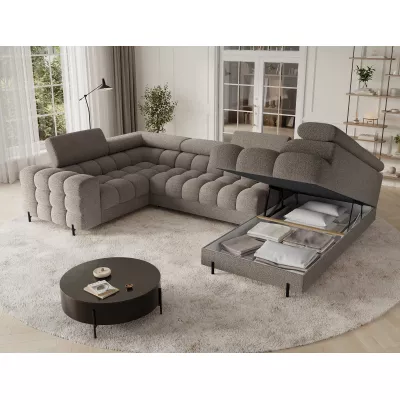 Designer-Sofagarnitur für U KALANI – graubraun, echtes Design