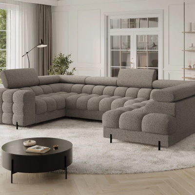 Designer-Sofagarnitur für U KALANI – graubraun, echtes Design
