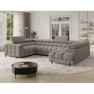 Designer-Sofagarnitur für U KALANI – Dunkelbeige, echtes Design