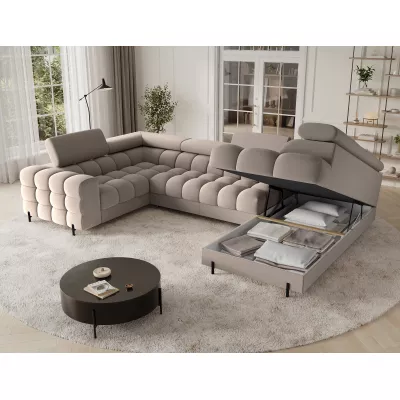 Designer-Sofagarnitur für U KALANI – Dunkelbeige, echtes Design