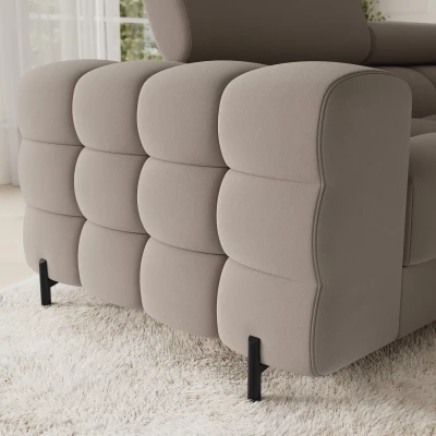 Designer-Sofagarnitur für U KALANI – Dunkelbeige, echtes Design