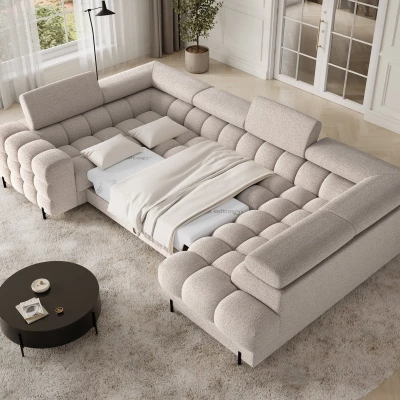 Designer-Sofagarnitur für U KALANI – grau-beige, echtes Design