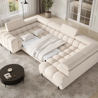 Designer-Sofagarnitur für U KALANI – hellbeige, echtes Design