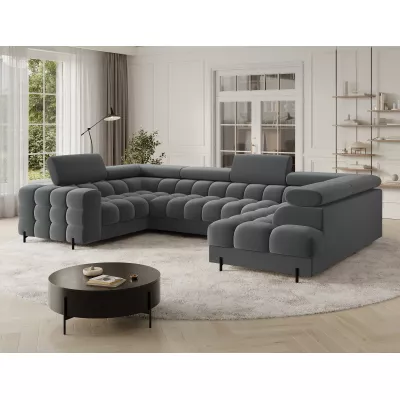 Designer-Sofagarnitur für U KALANI – Dunkelgrau, echtes Design