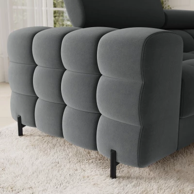 Designer-Sofagarnitur für U KALANI – Dunkelgrau, echtes Design