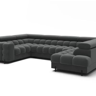 Designer-Sofagarnitur für U KALANI – Dunkelgrau, echtes Design