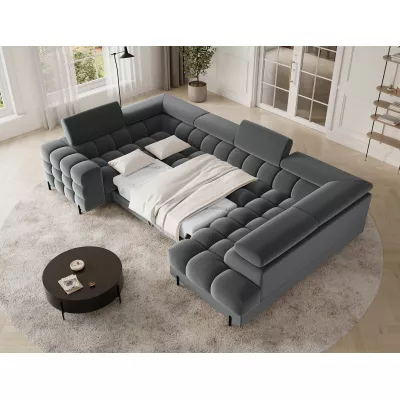 Designer-Sofagarnitur für U KALANI – Dunkelgrau, echtes Design