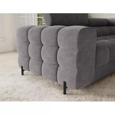 Designer-Sofagarnitur für U-förmige Sitzgruppe KALANI – grau, echtes Design